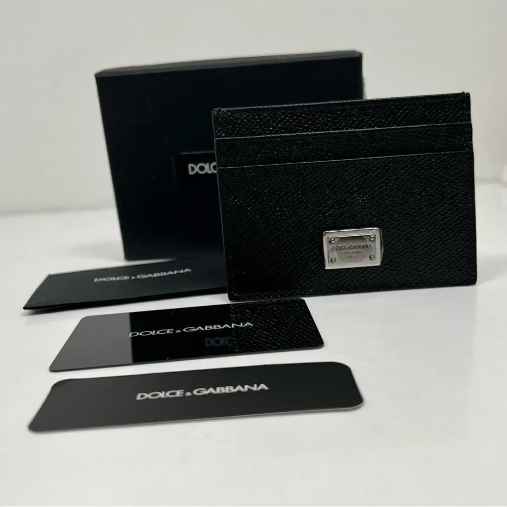 Dolce&Gabbana Logo Plaque Leather Card Case